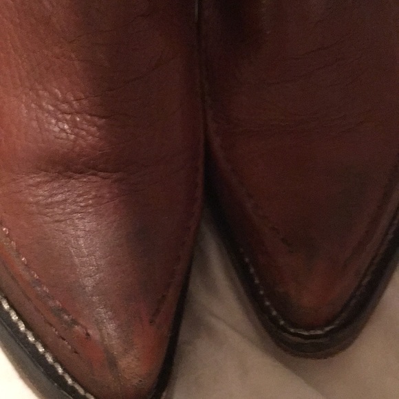 FREE PEOPLE DISTRESSED LEATHER BOOTS - Picture 4 of 8